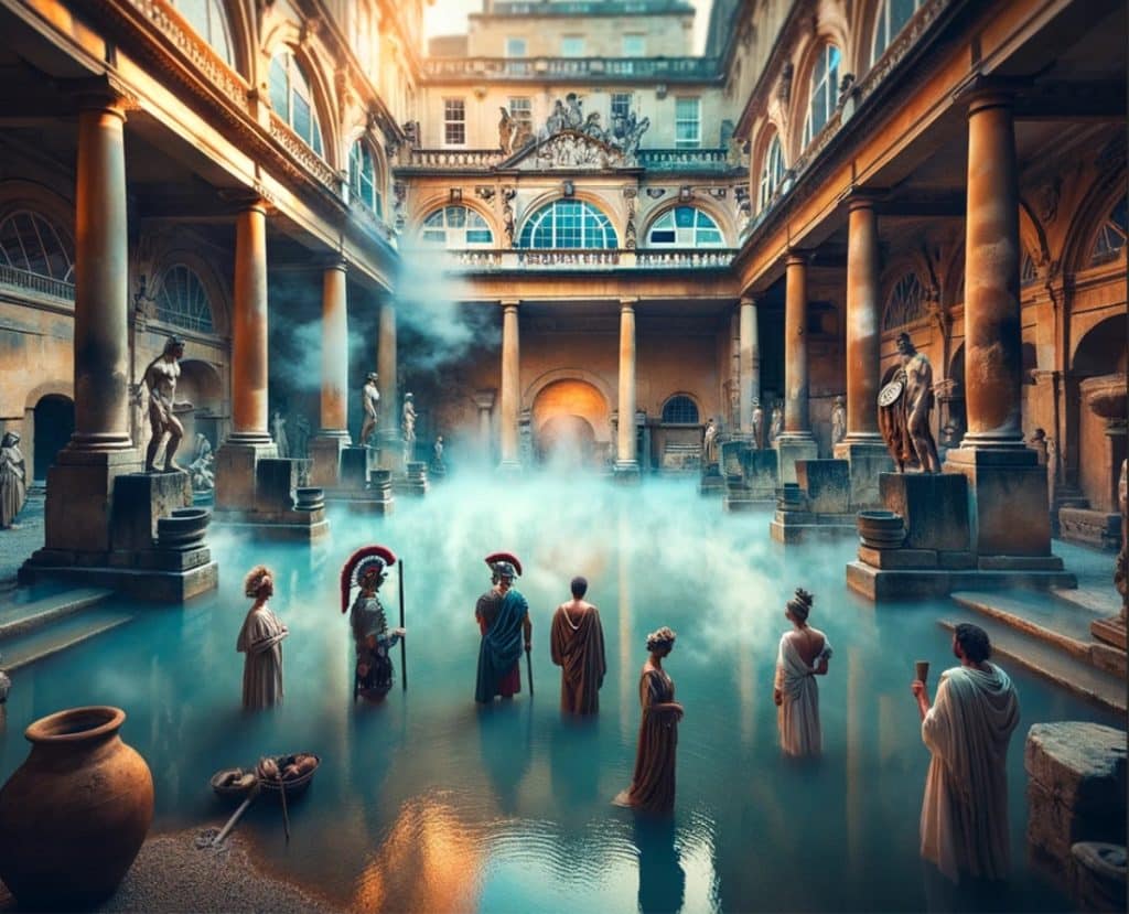 Ancient Roman Baths in Bath, England